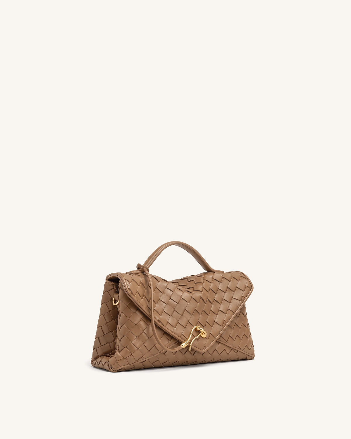 Celeste Woven Envelope Bag - Mocha Brown | JW PEI