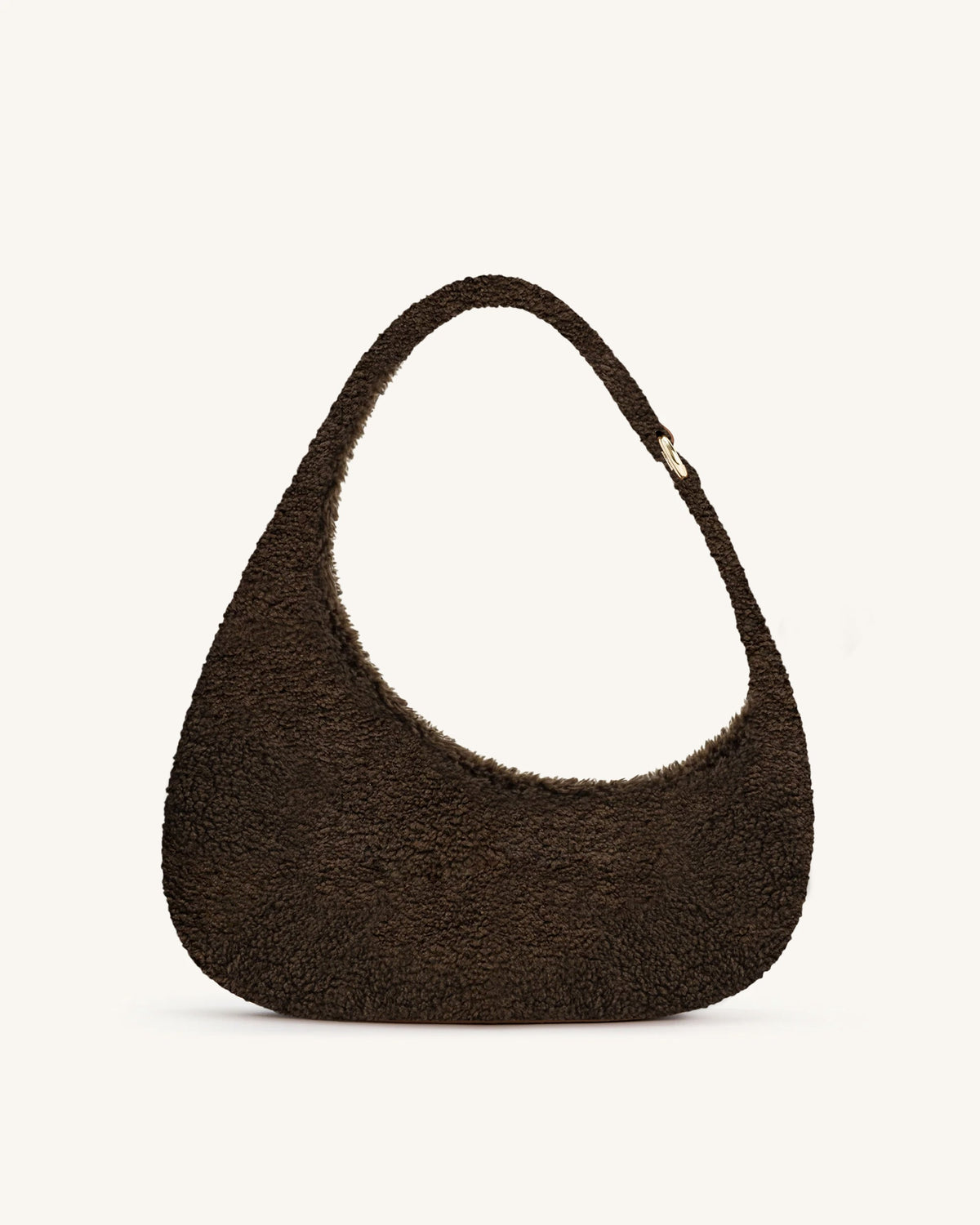 Harlee Faux Fur Shoulder Bag - Dark Brown | JW PEI