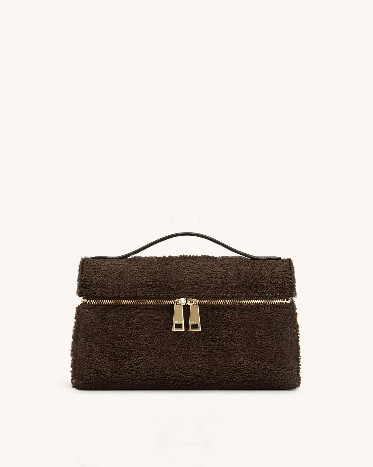 Thea Faux Fur Top Handle Bag - Mocha Brown | JW PEI