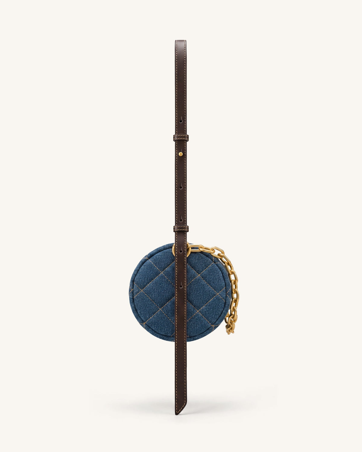 Lucienne Dachshund Quilted Chain Shoulder Bag - Blue Denim | JW PEI