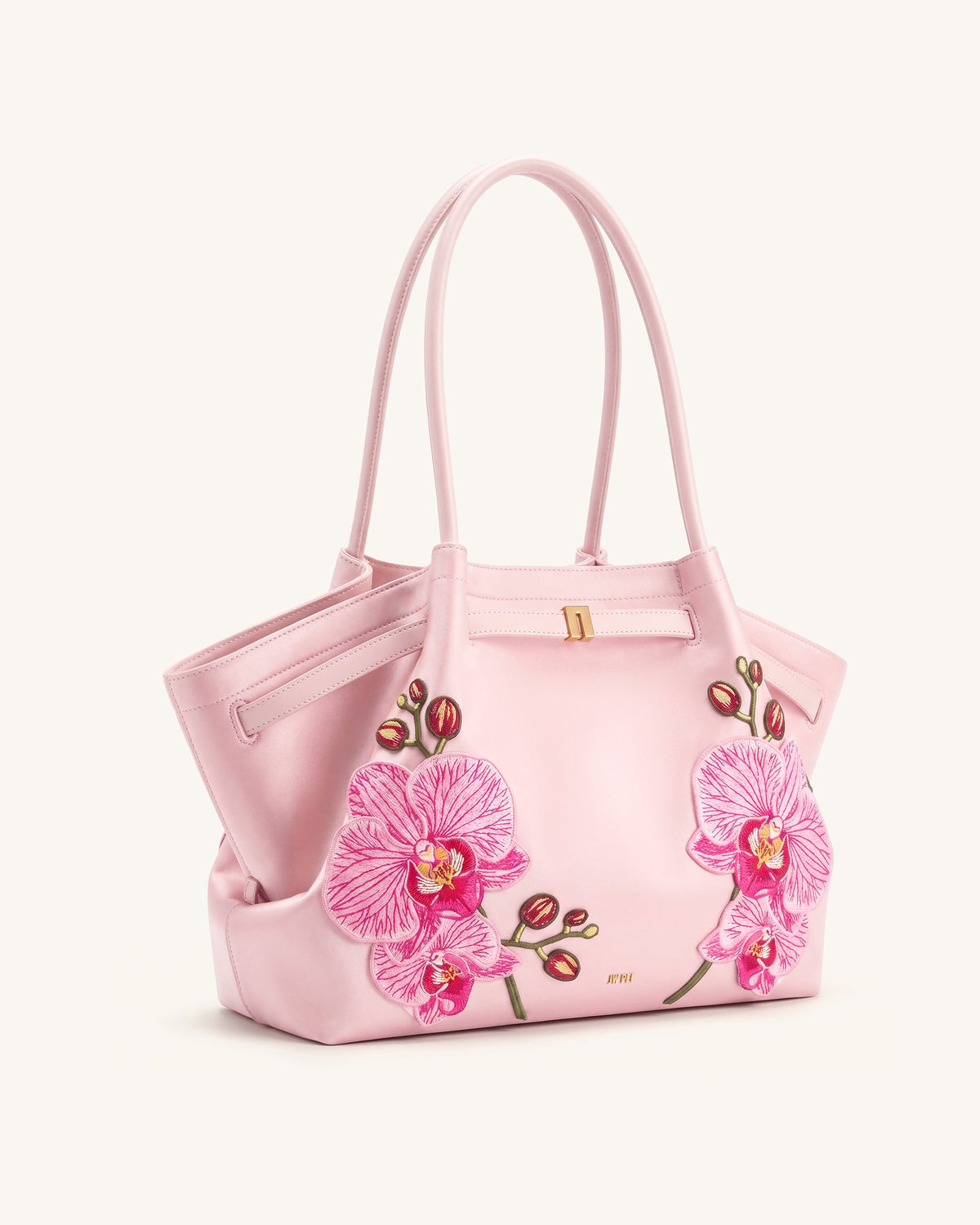 Hana Large Orchid Embroidered Tote Bag - Pink | JW PEI