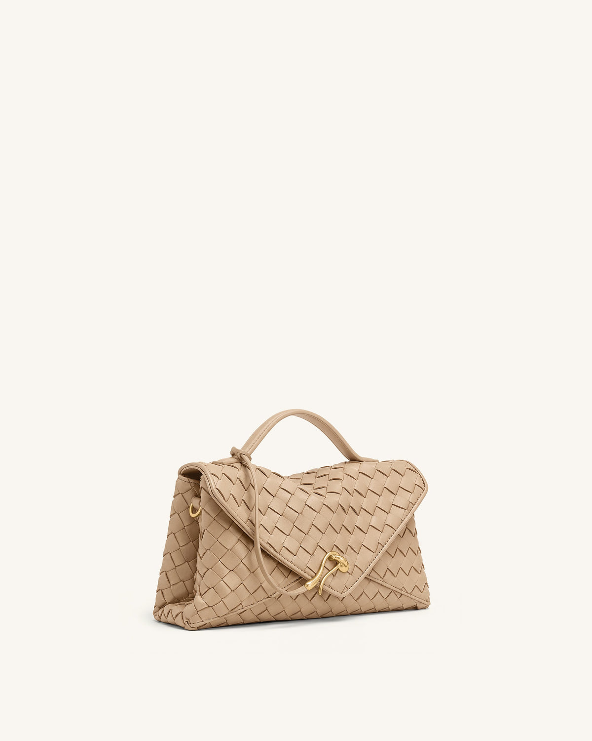 Celeste Woven Envelope Bag - Khaki | JW PEI