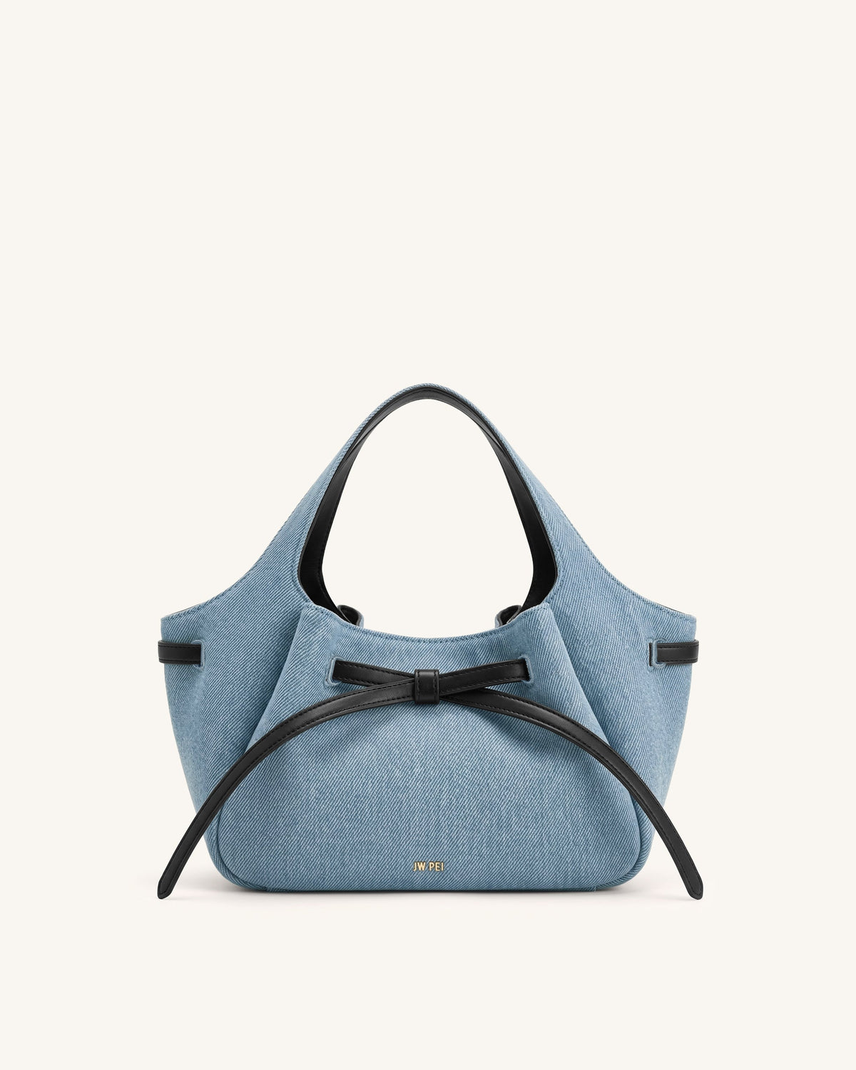Mabel Soft Bow Tote Bag - Light Blue Denim | JW PEI