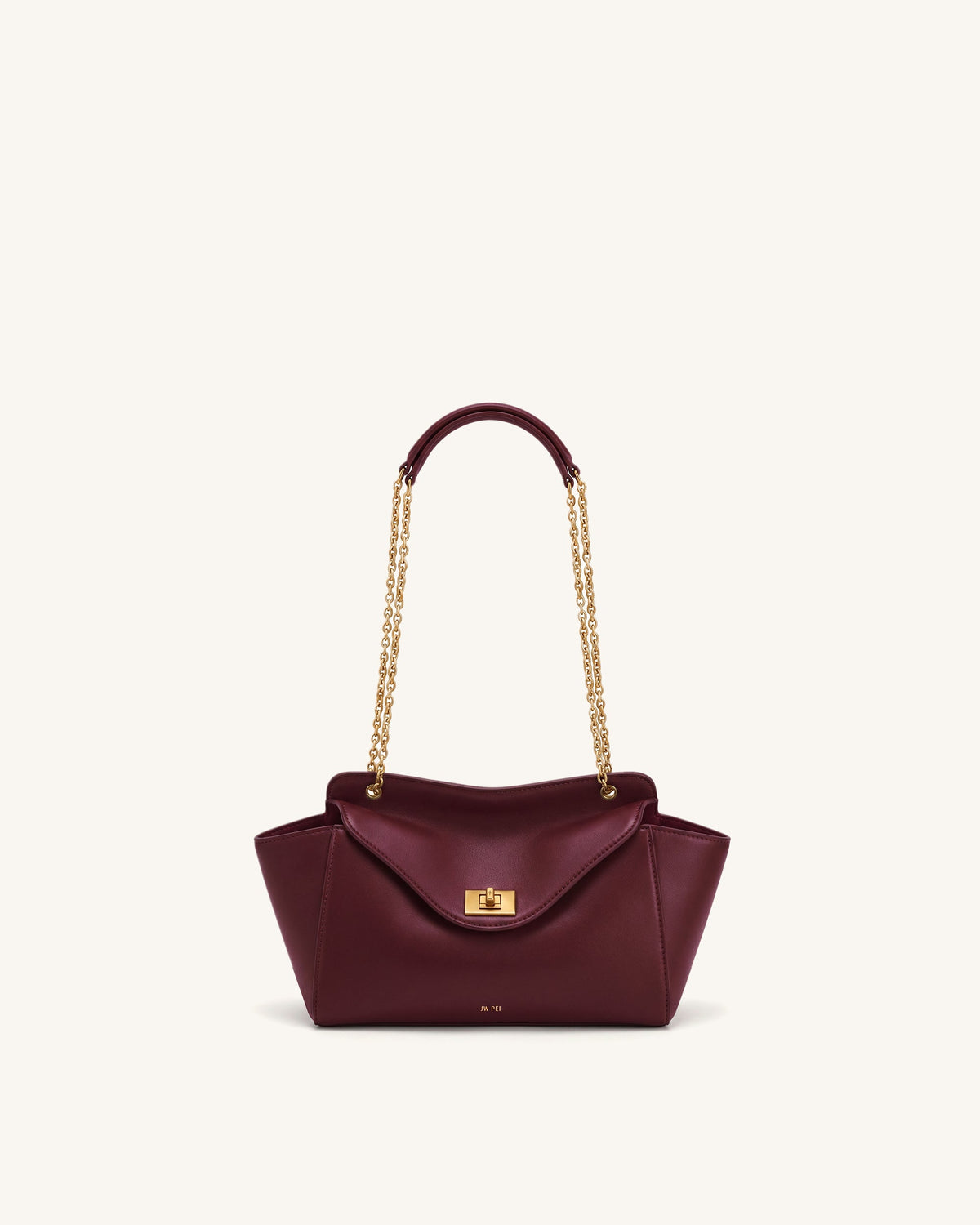 Lucia Envelope Chain Shoulder Bag - Claret | JW PEI