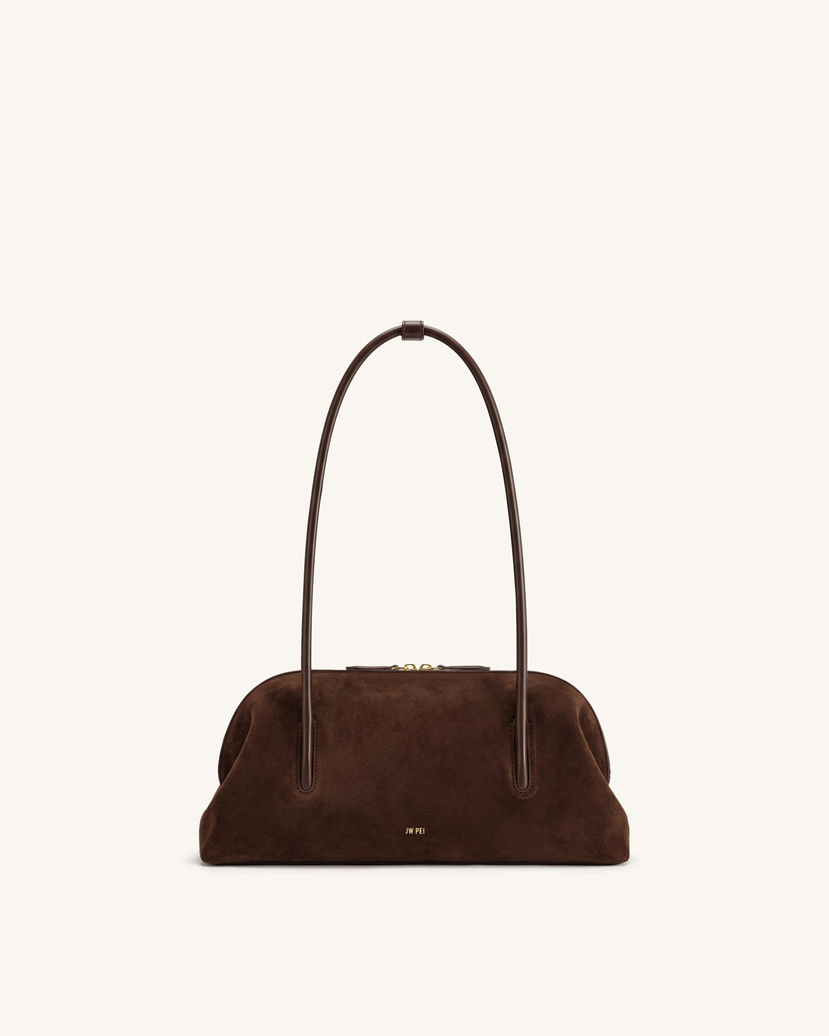 Aveline Faux Suede Shoulder Bag - Dark Brown | JW PEI