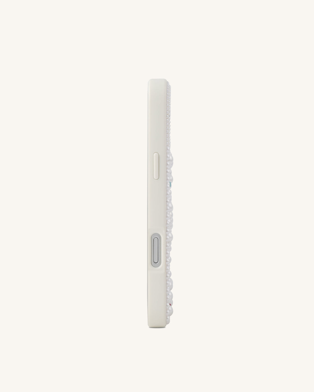 Pearl-Embellished Playful Cats Phone Case - White | JW PEI