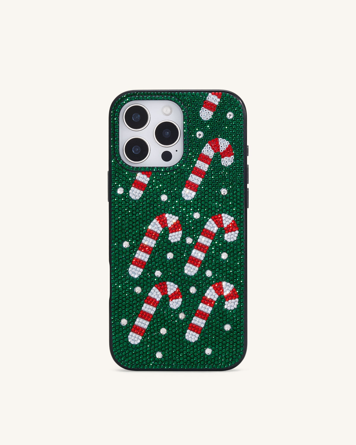 Candy Cane Embellished Holiday Phone Case - Green | JW PEI