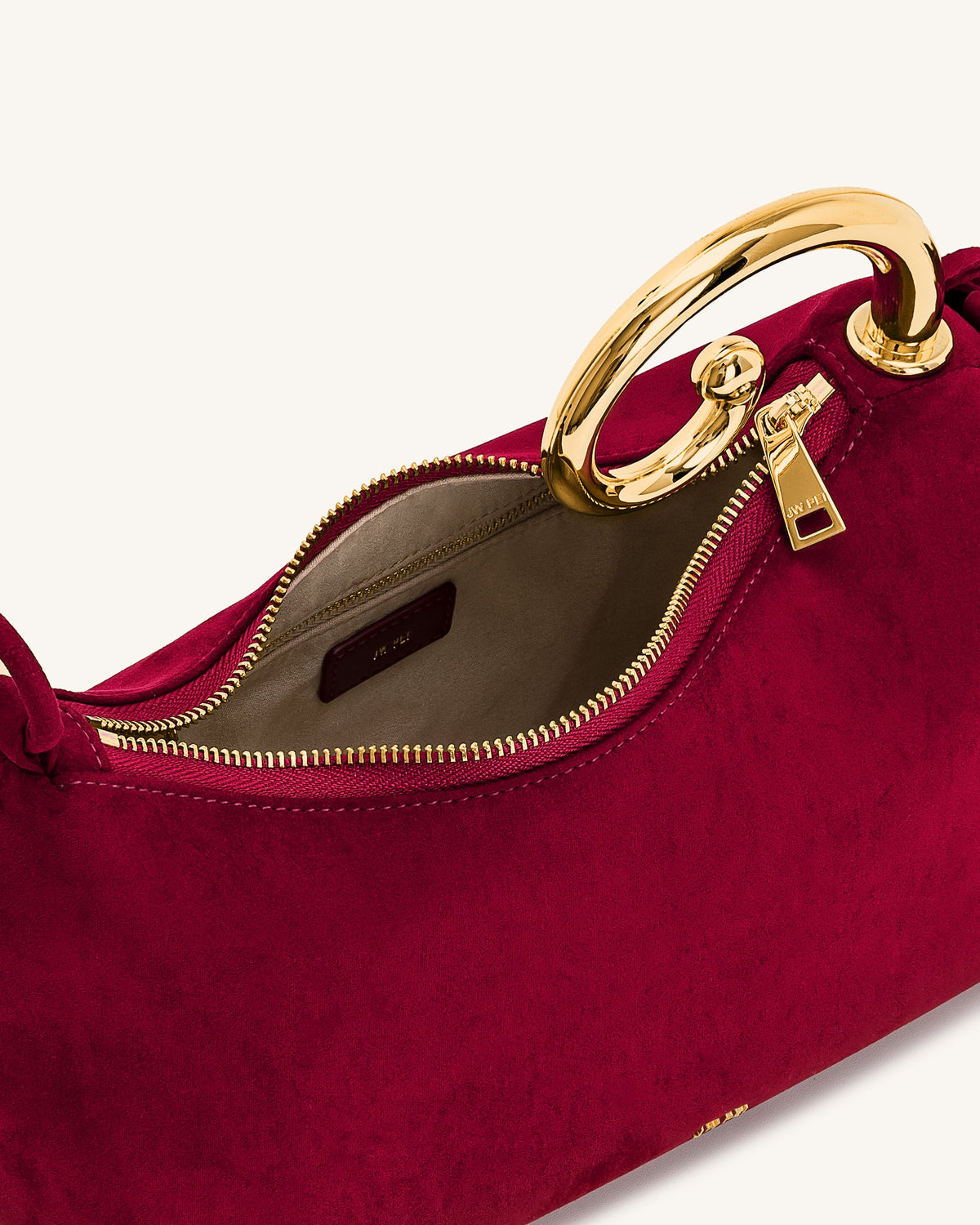 Nell Fringe Hardware Top Handle Bag - Burgundy | JW PEI