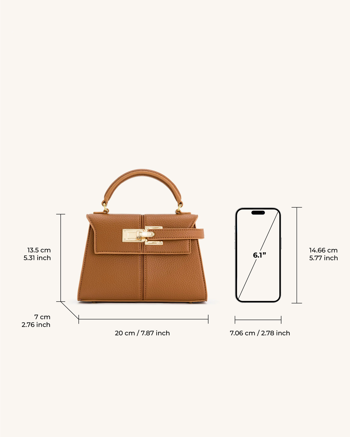 Elise Top Handle Bag - Brown | JW PEI