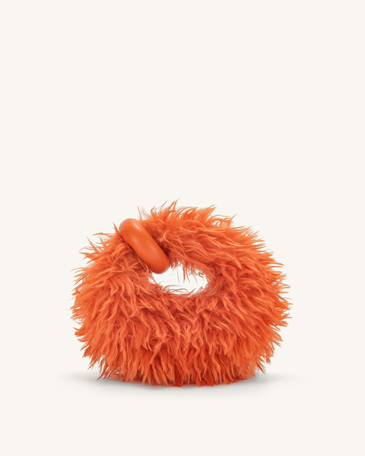 Abacus Faux Fur Mini Top Handle Bag - Orange | JW PEI
