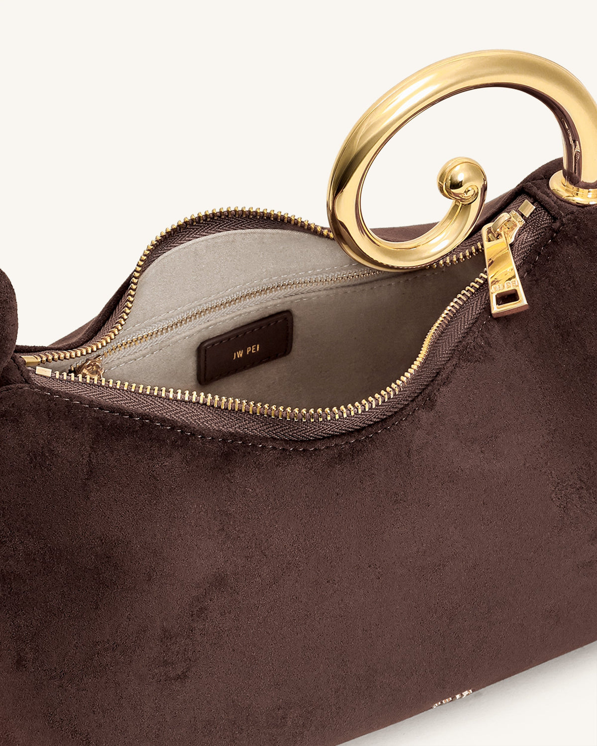 Nell Fringe Hardware Top Handle Bag - Deep Brown | JW PEI
