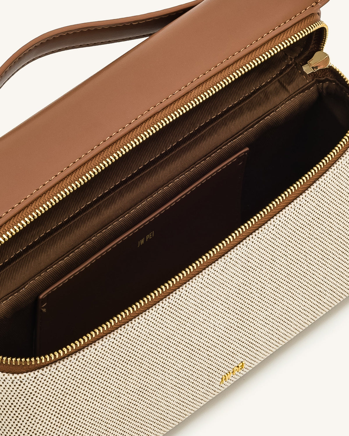 Thea Top Handle Bag - Brown Canvas | JW PEI