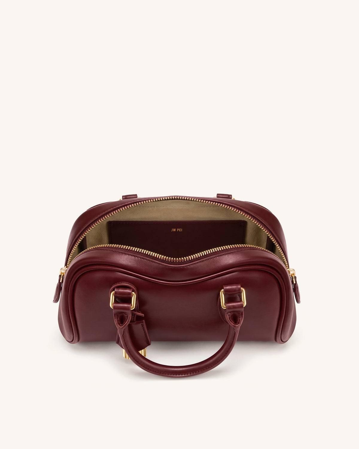 Rosalie Bowler Top Handle Bag - Dark Burgundy | JW PEI