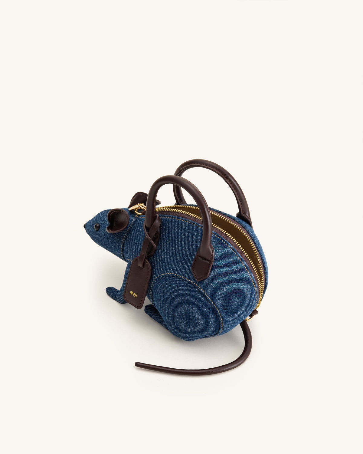 Mia Mouse Top Handle Bag - Blue Denim | JW PEI