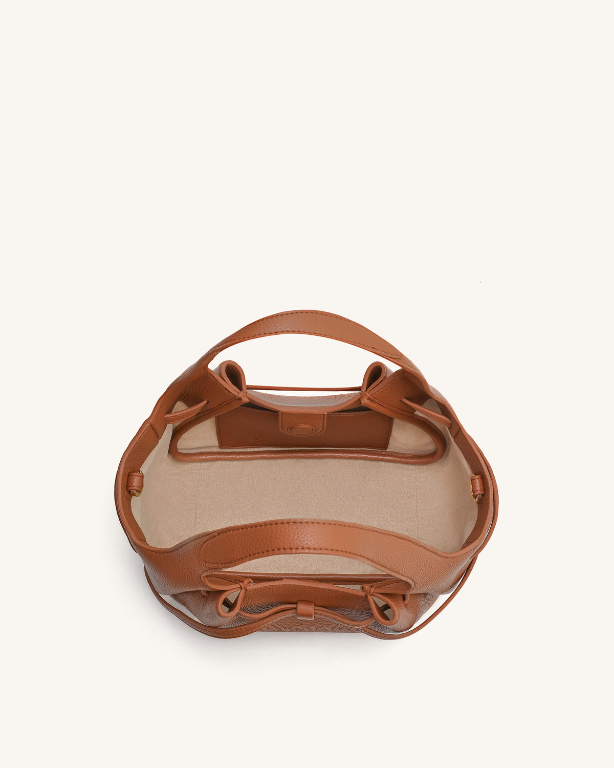 Mabel Soft Bow Tote Bag - Caramel Brown | JW PEI