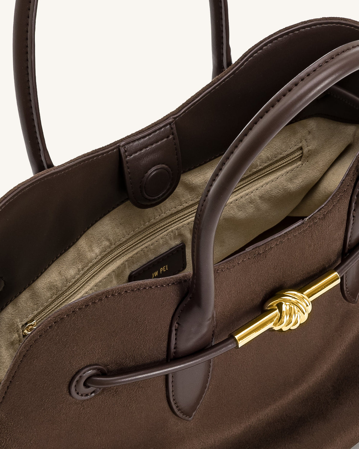 Adele Metal Rope Knot Tote Bag - Mocha Brown | JW PEI