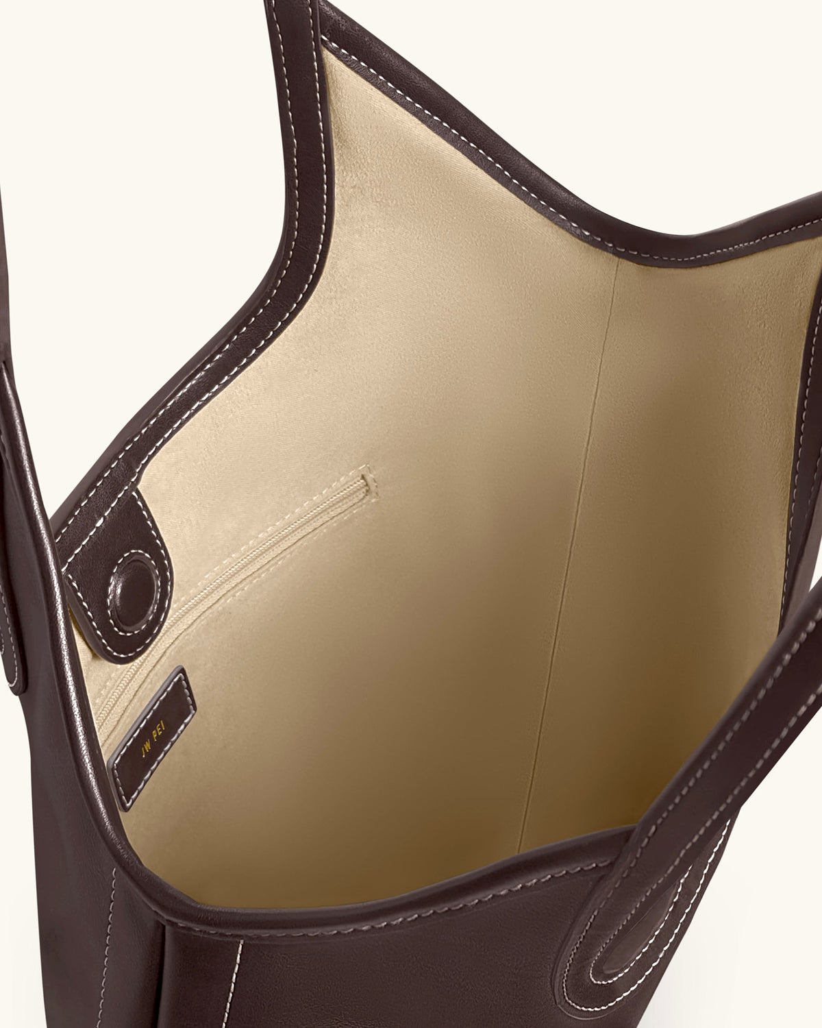 Brooke Belted Embellished Shoulder Tote Bag - Dark Brown | JW PEI