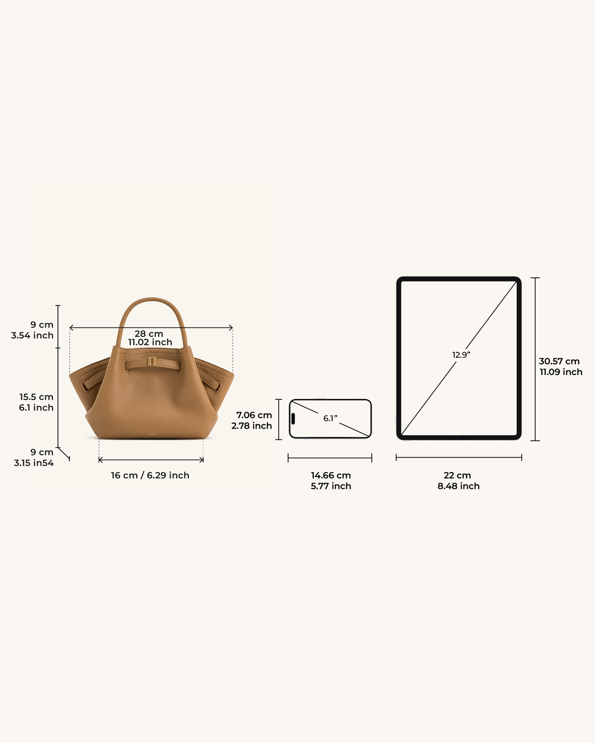 Hana Mini Tote Bag - Latte Color | JW PEI