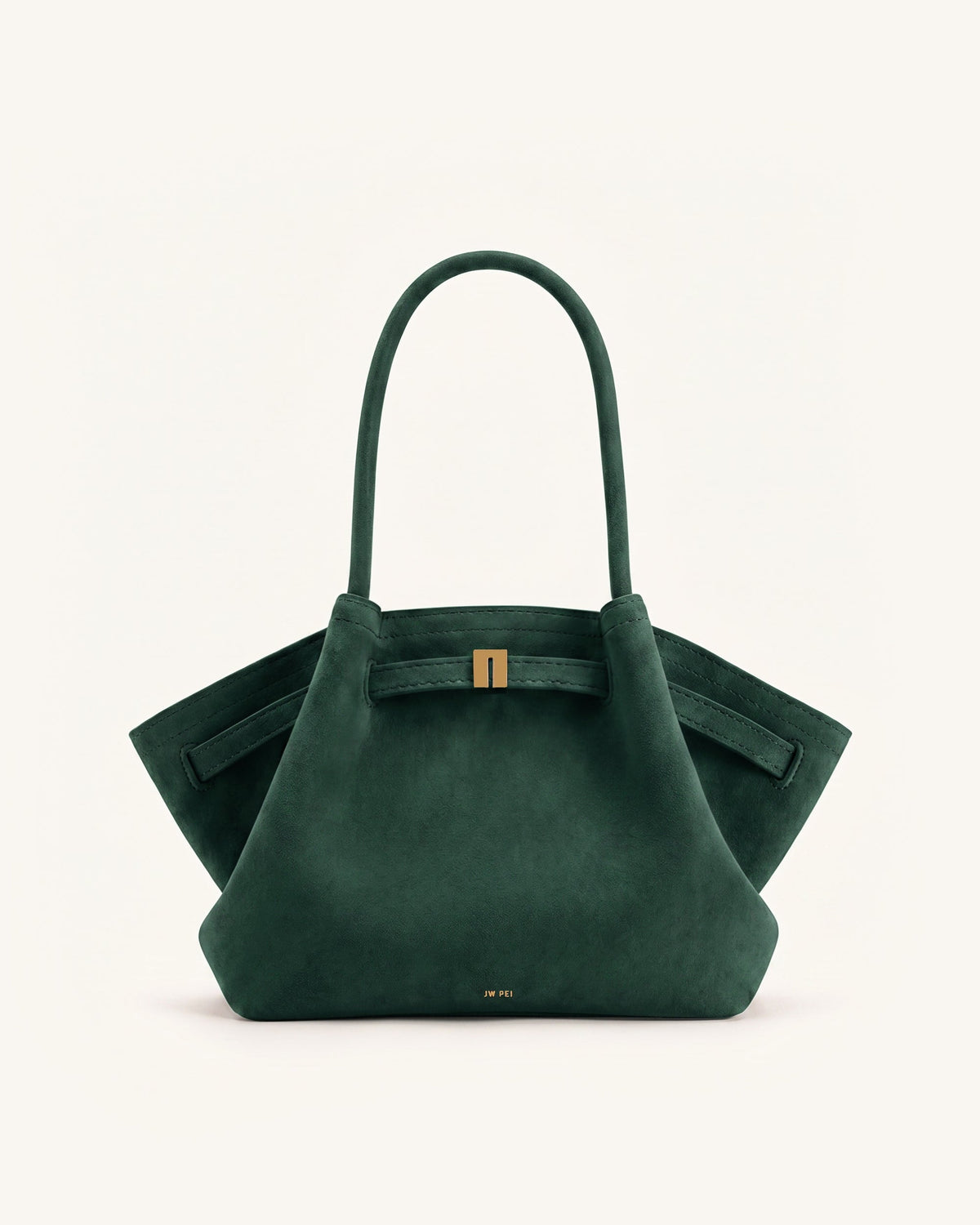 Hana Medium Faux Suede Tote Bag - Forest Green | JW PEI