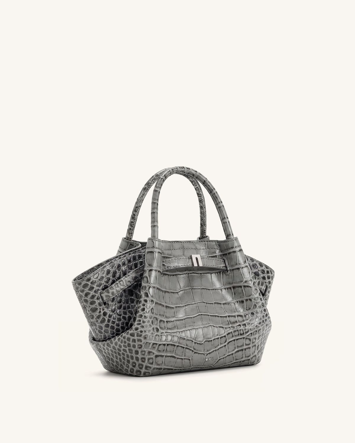 Hana Mini Tote Bag - Grey Croc | JW PEI