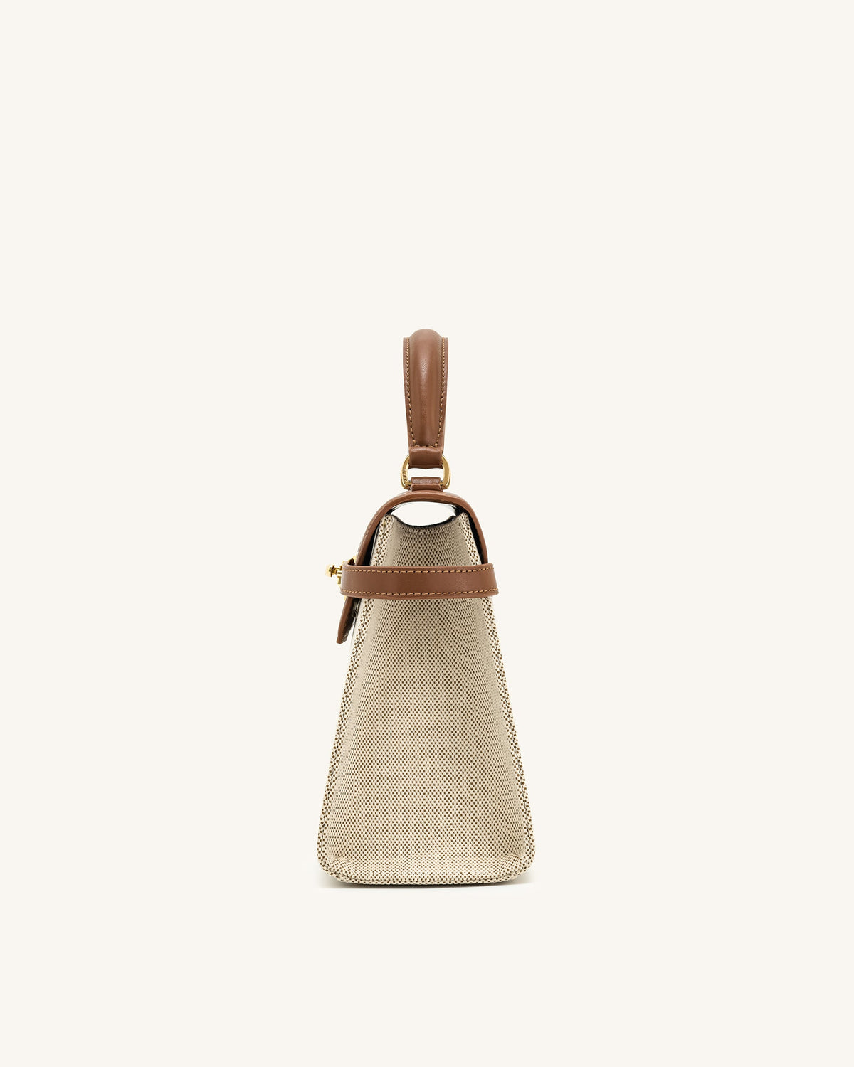 Elise Large Top Handle Bag - Brown Canvas | JW PEI