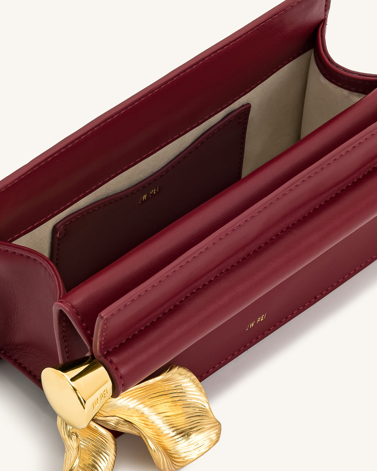 Holly Metal Pendant Embellished Clutch - Claret | JW PEI