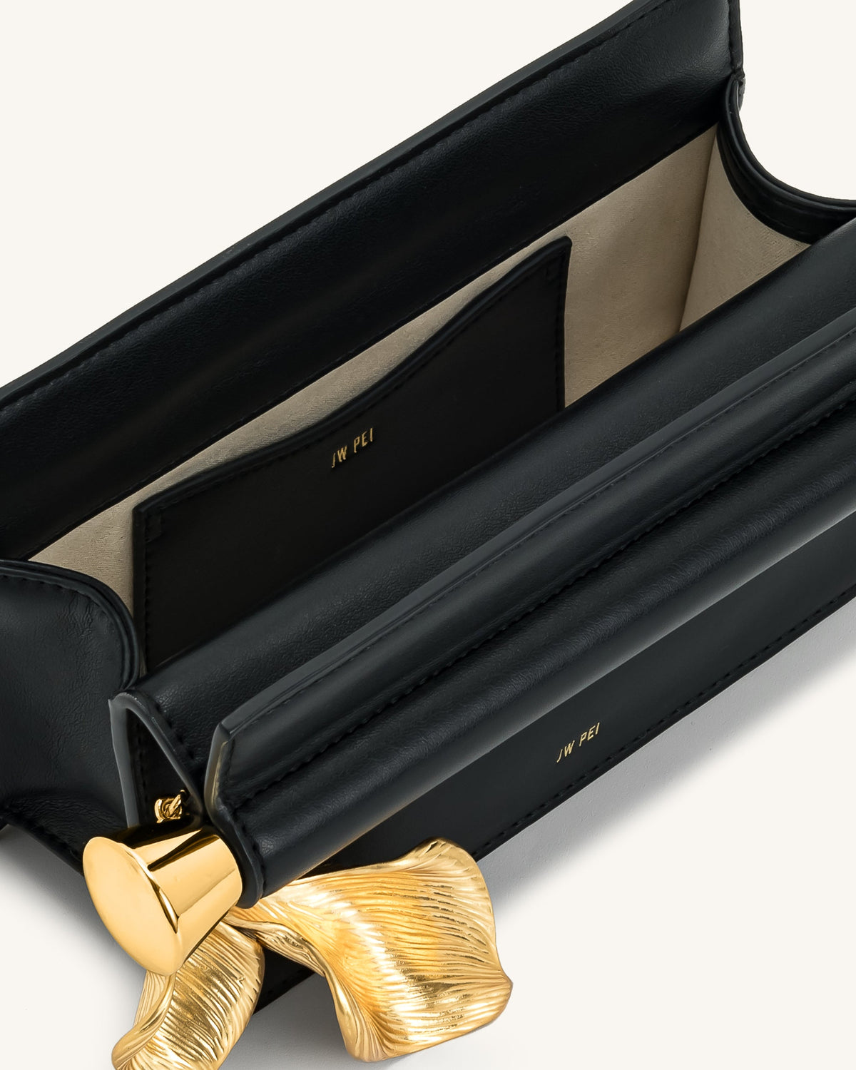 Holly Metal Pendant Embellished Clutch - Black | JW PEI