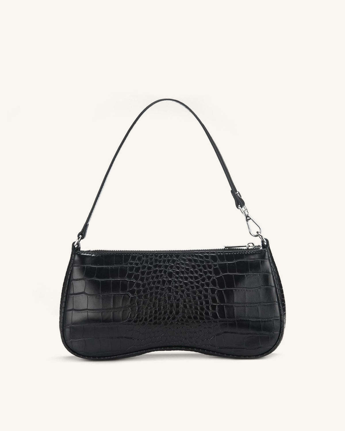 Eva Shoulder Handbag - Black Croc | JW PEI