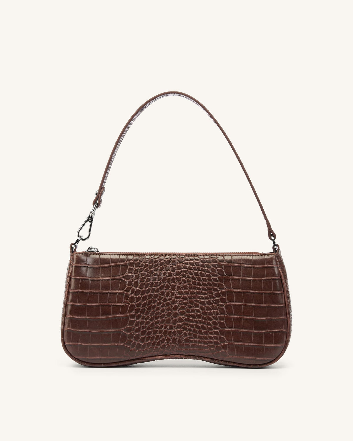 Eva Shoulder Handbag - Brown Croc | JW PEI