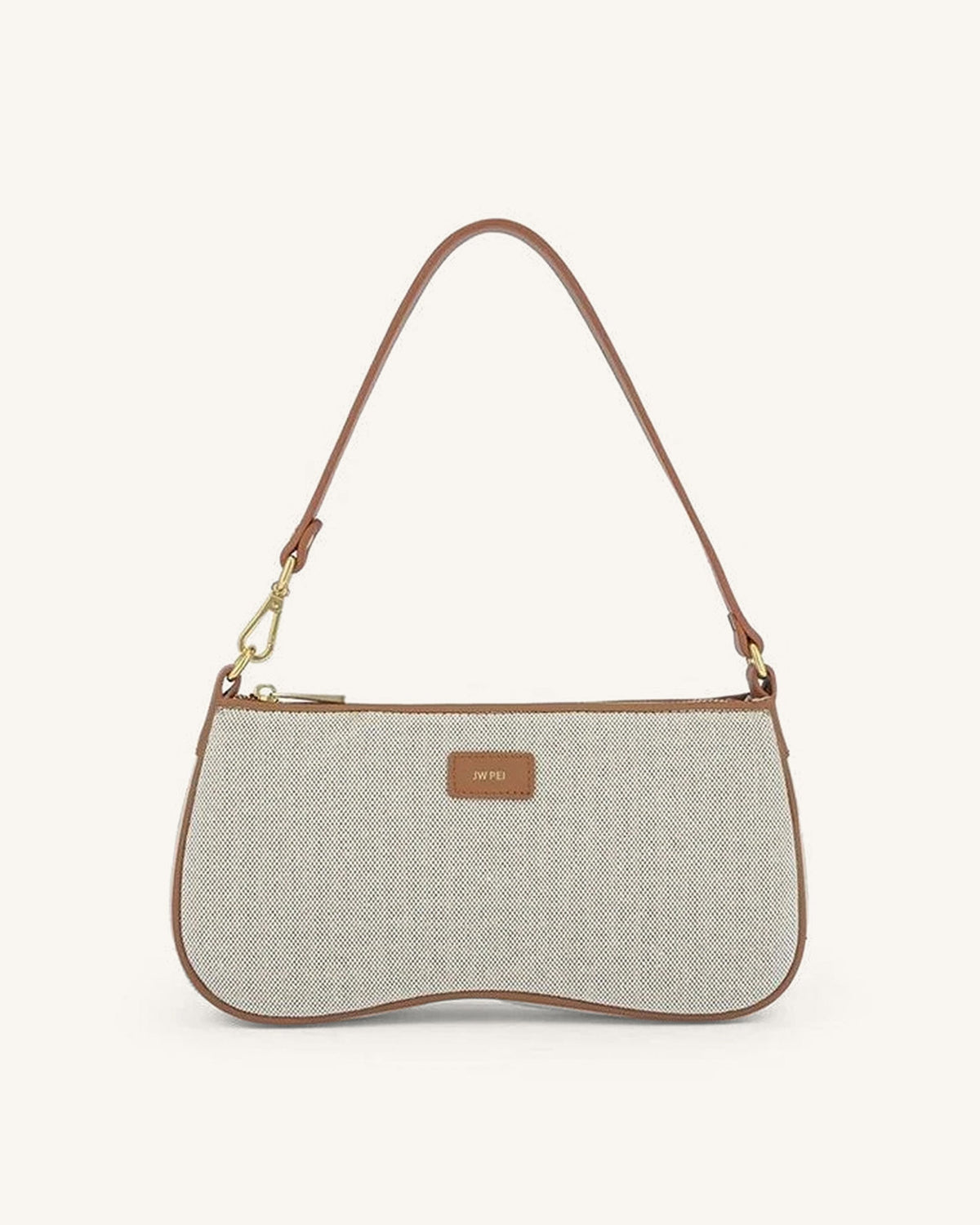 Eva Shoulder Handbag - Beige Canvas | JW PEI