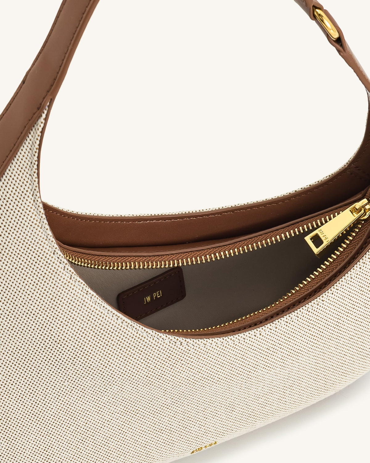 Harlee Shoulder Bag - Brown Canvas | JW PEI