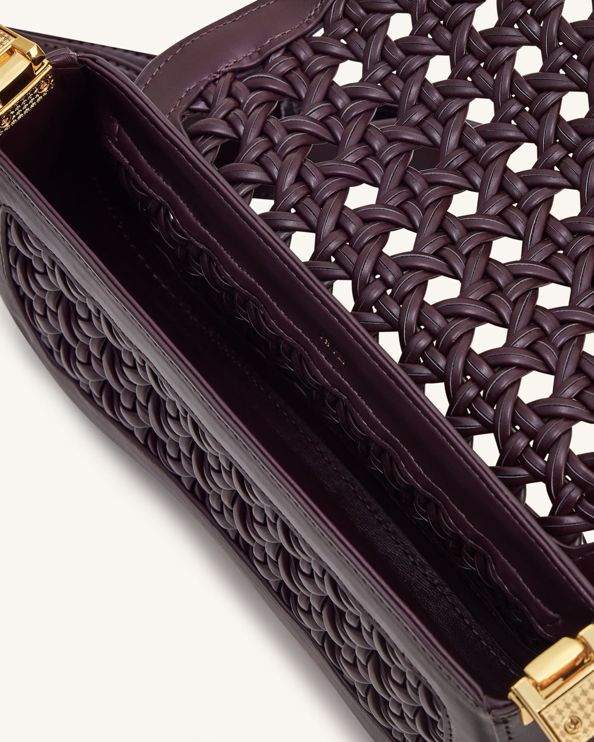 Joy Woven Shoulder Bag - Dark Red | JW PEI