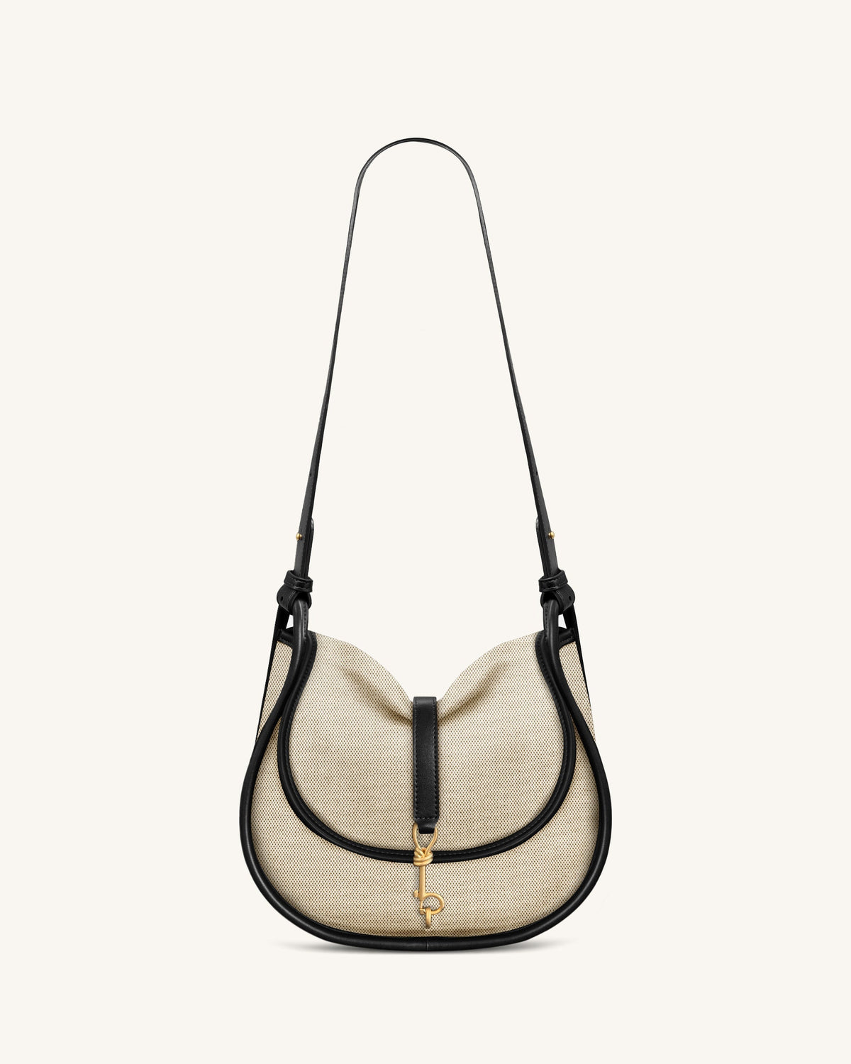 Arla Small Hobo Bag - Black Canvas | JW PEI
