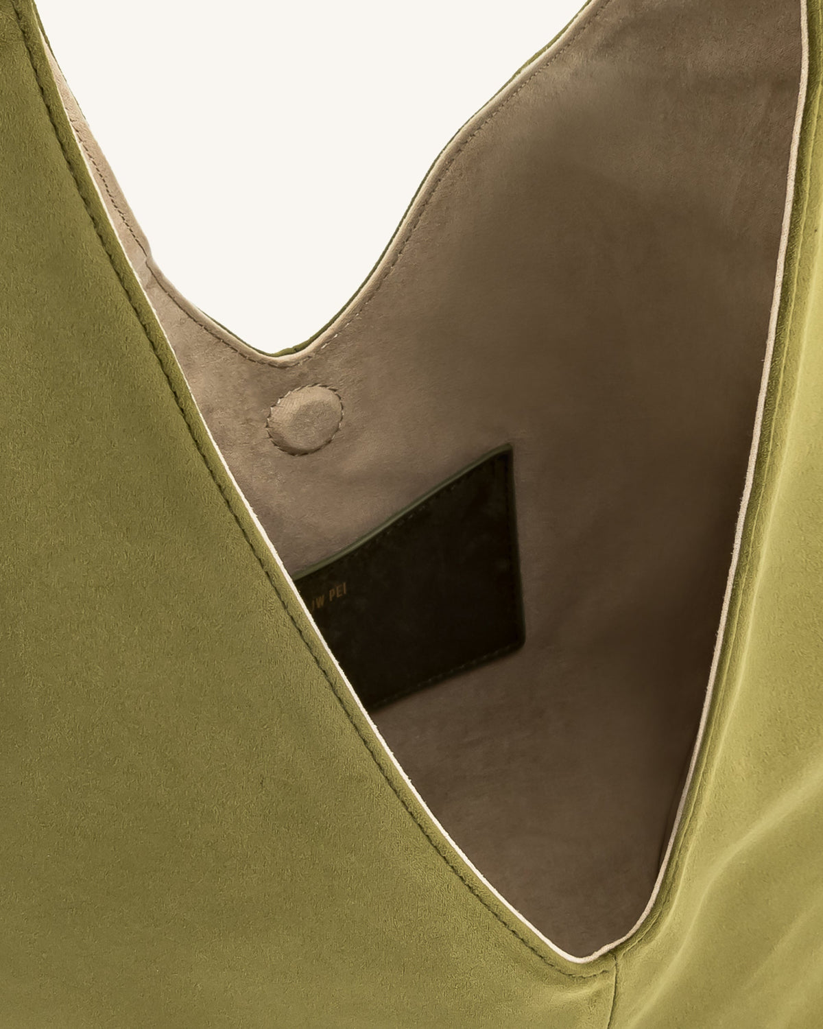 Dara Faux Suede Hobo Bag - Dark Olive | JW PEI