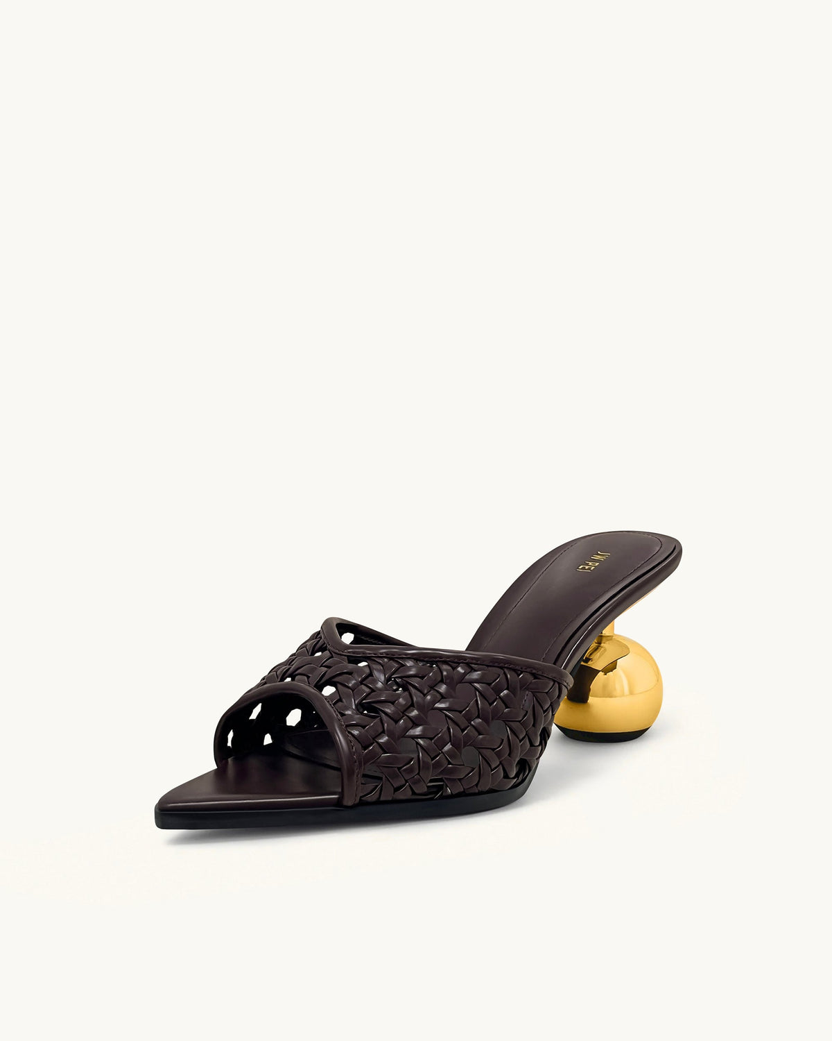 Ellie Woven Sphere Heel Mules - Deep Burgundy | JW PEI