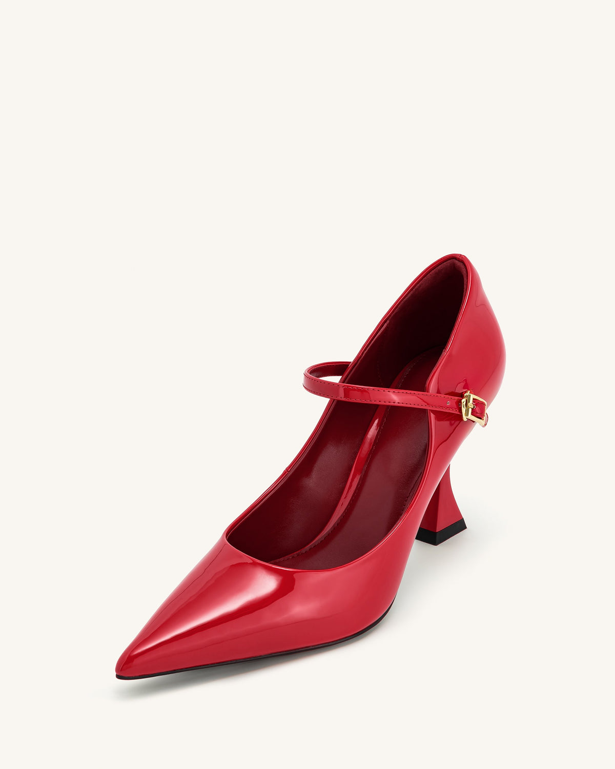 Thalina Patent Leather Pumps - Red | JW PEI
