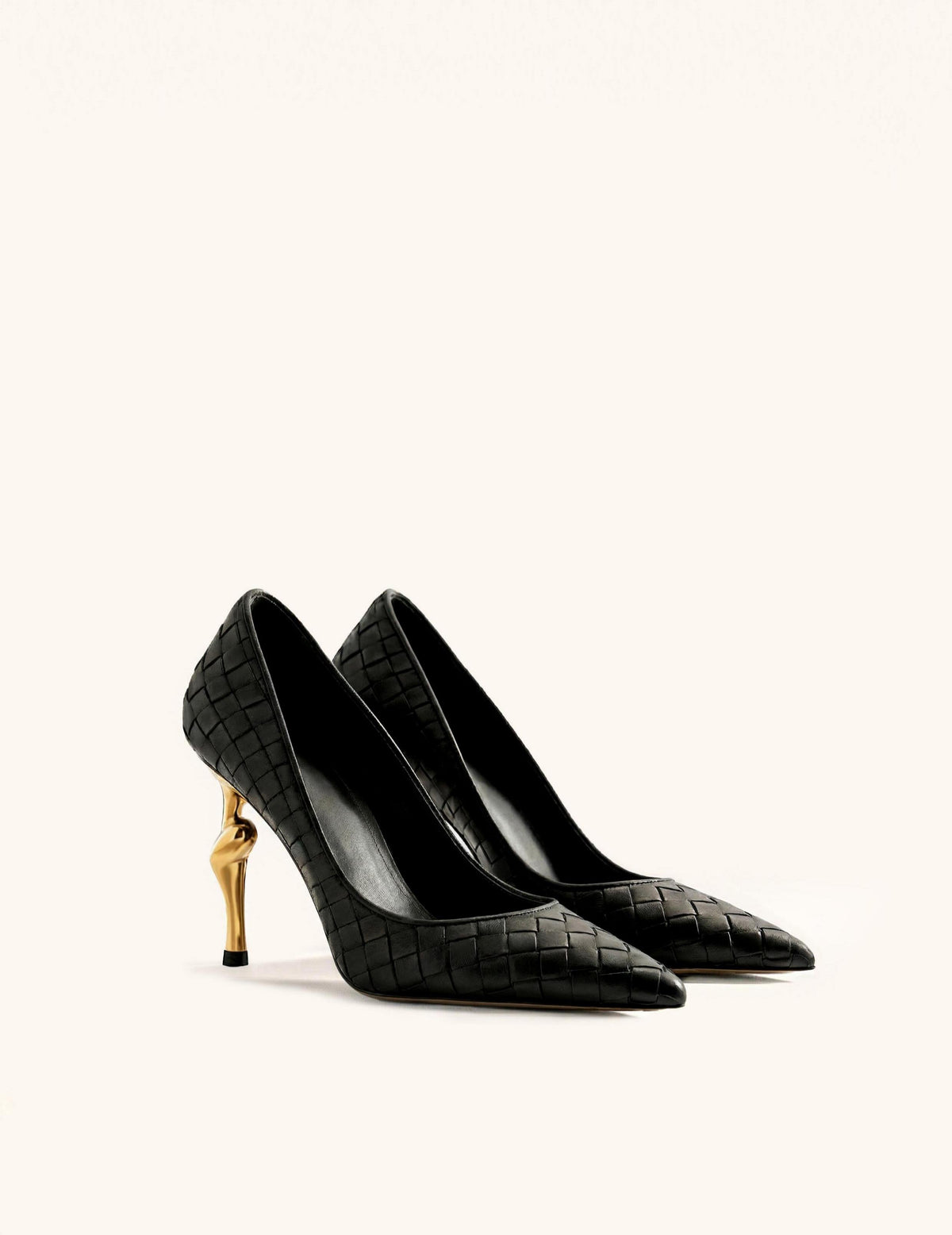 Hazel Woven Heels - Black | JW PEI