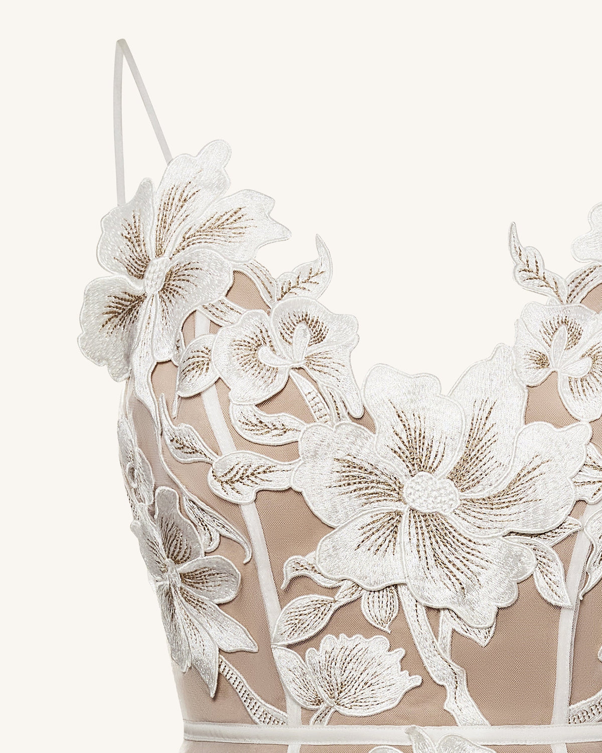 Floral Sling Mini Dress - White | JW PEI
