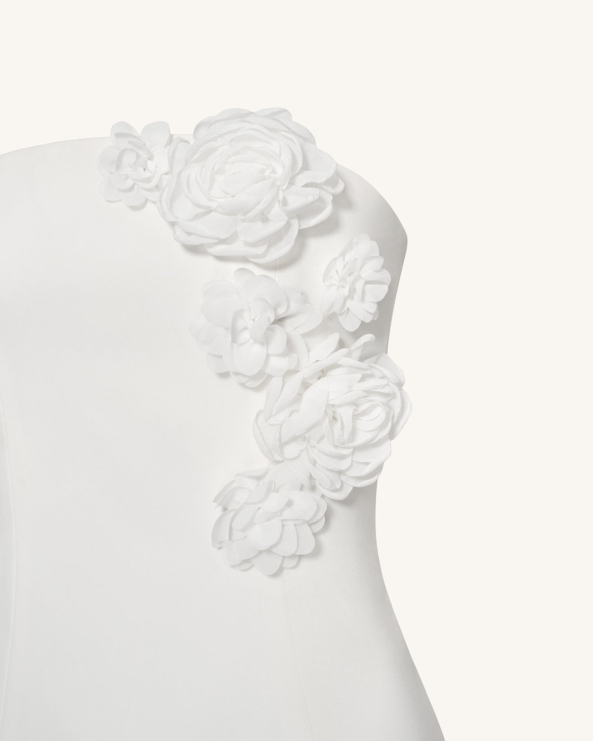 Blossoming Elegance Strapless Dress - White | JW PEI
