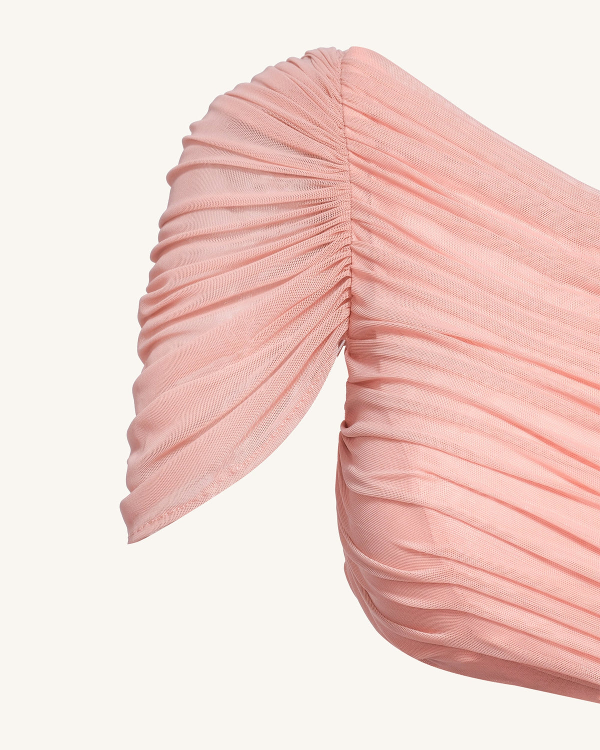Mia Pleated Mesh Dress - Blush | JW PEI