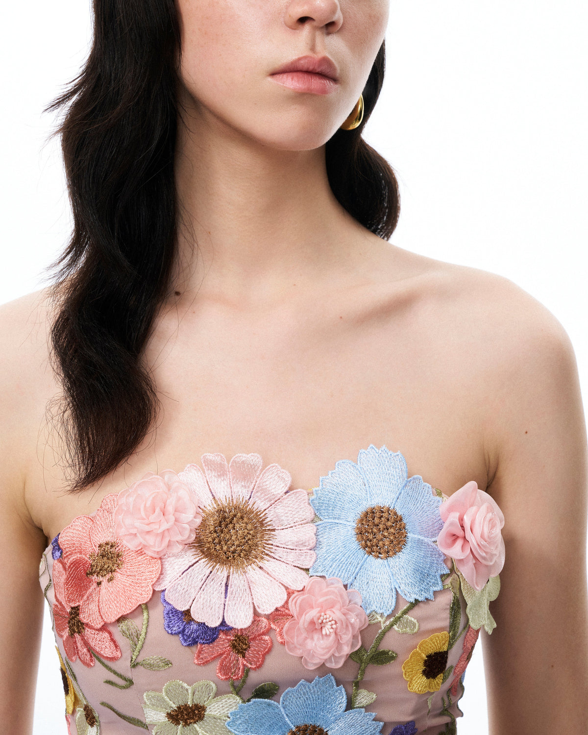 Odalys Floral Embroidered Mini Dress - Pastel Multi | JW PEI