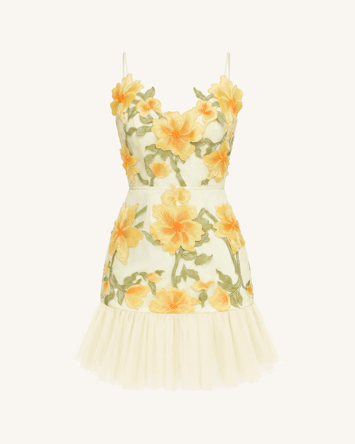 Floral Sling Mini Dress - Marigold | JW PEI
