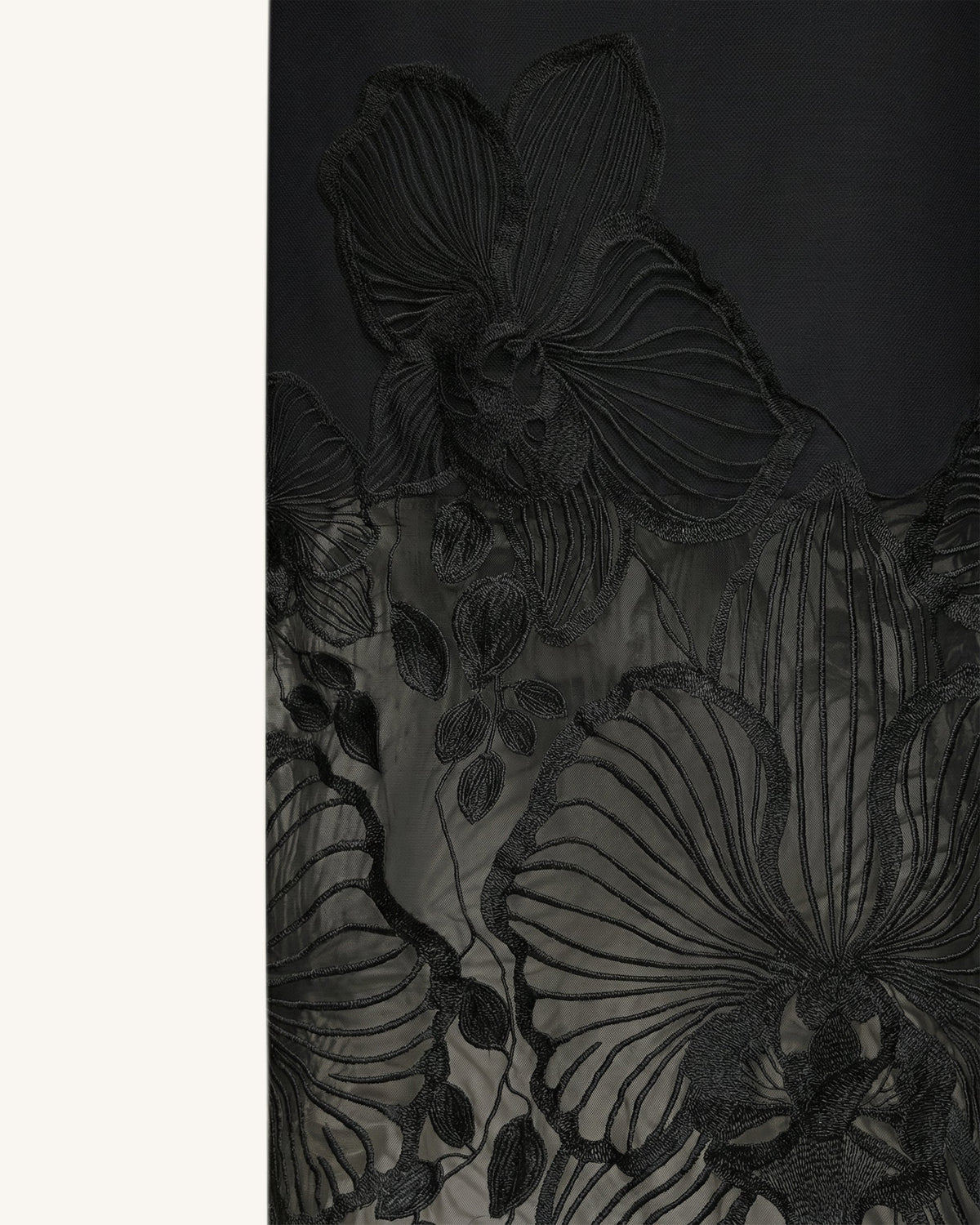 Orchid Embroidered Corset Dress - Black | JW PEI