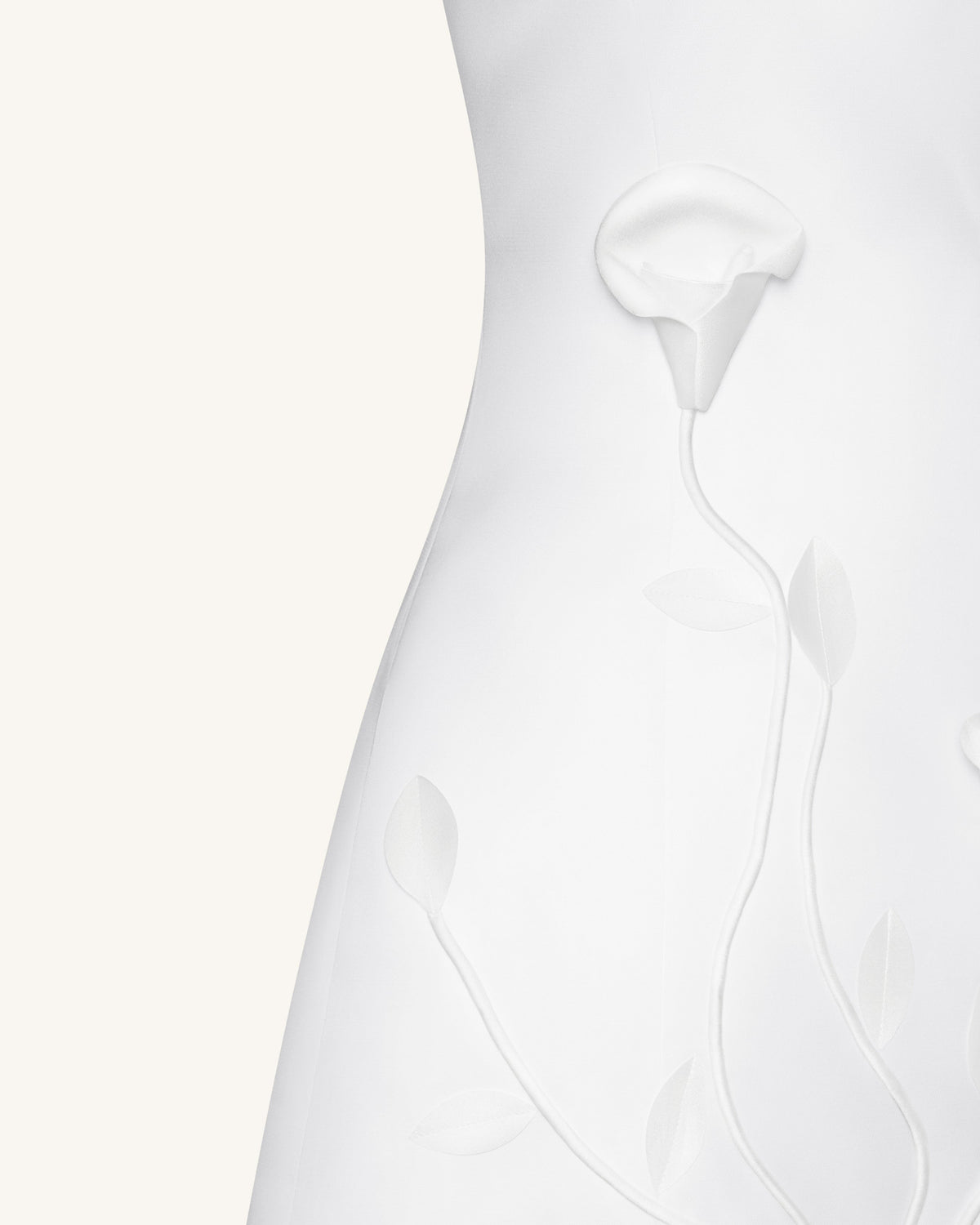3D Floral Halter Mini Dress - White | JW PEI