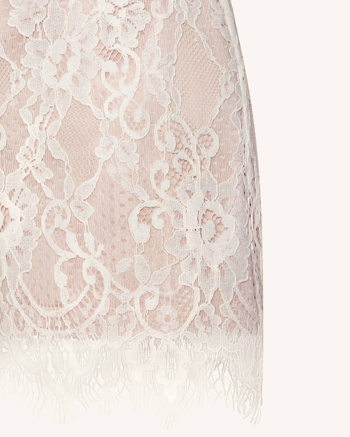 One Shoulder Lace Mini Dress - White | JW PEI