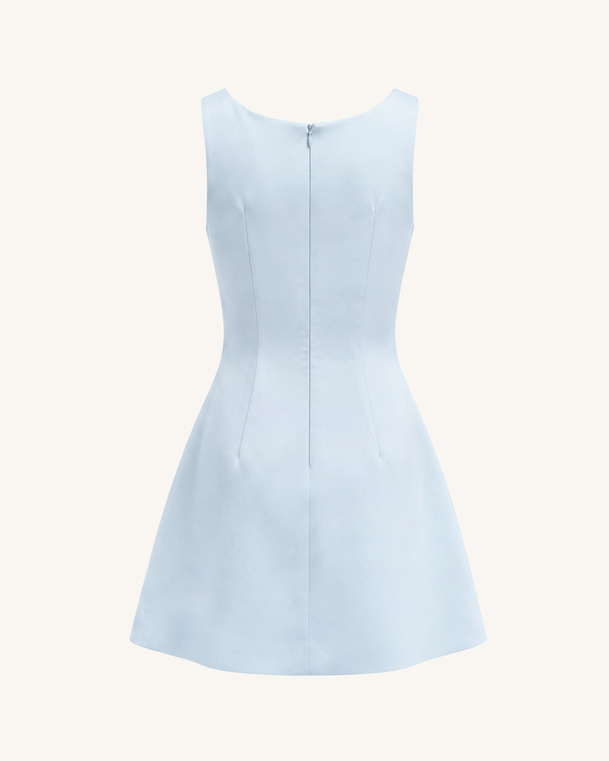 Lily Floral Print Sleeveless A-Line Mini Dress - Light Blue | JW PEI