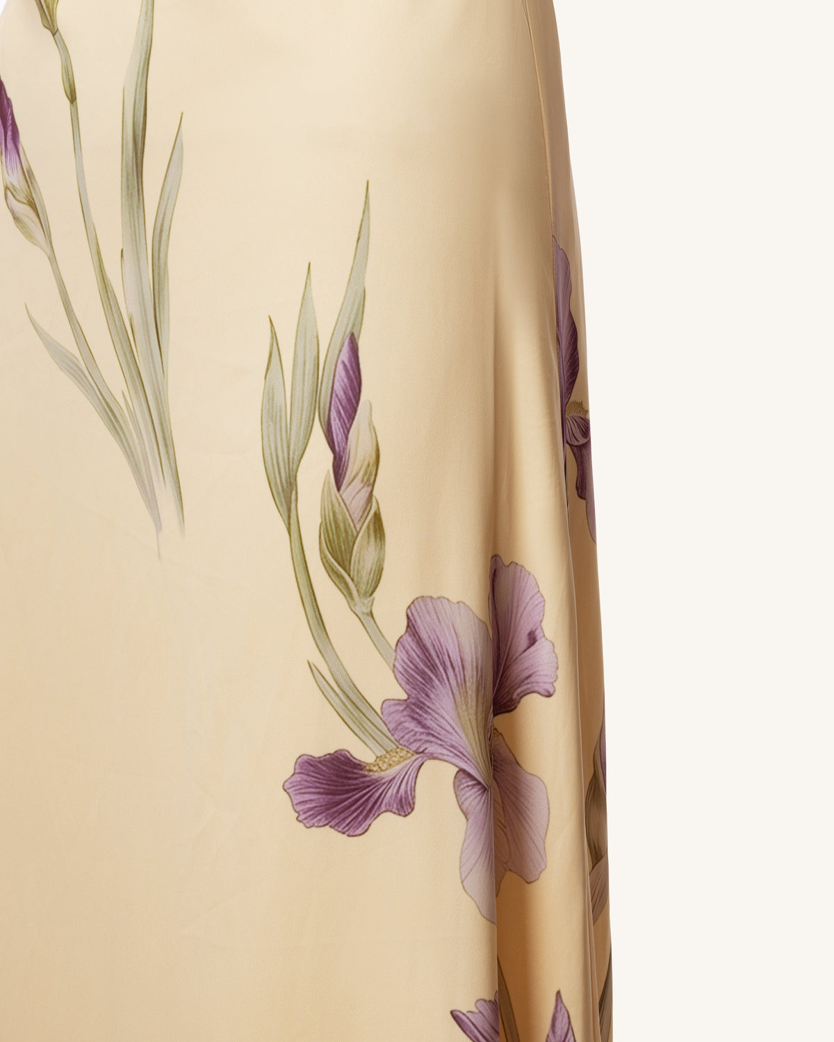 Iris Print Cross-Halter Open-Back Maxi Dress - Yellow | JW PEI