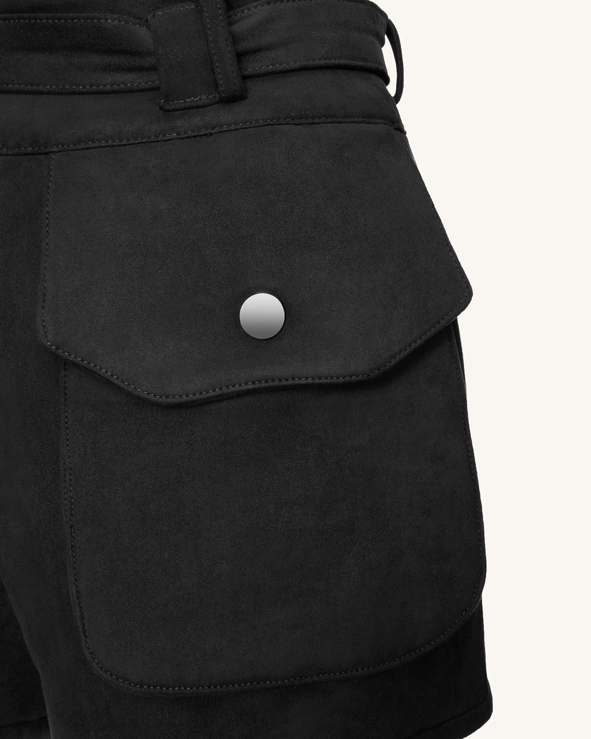 Abigail High-Waisted Utility Shorts - Black | JW PEI