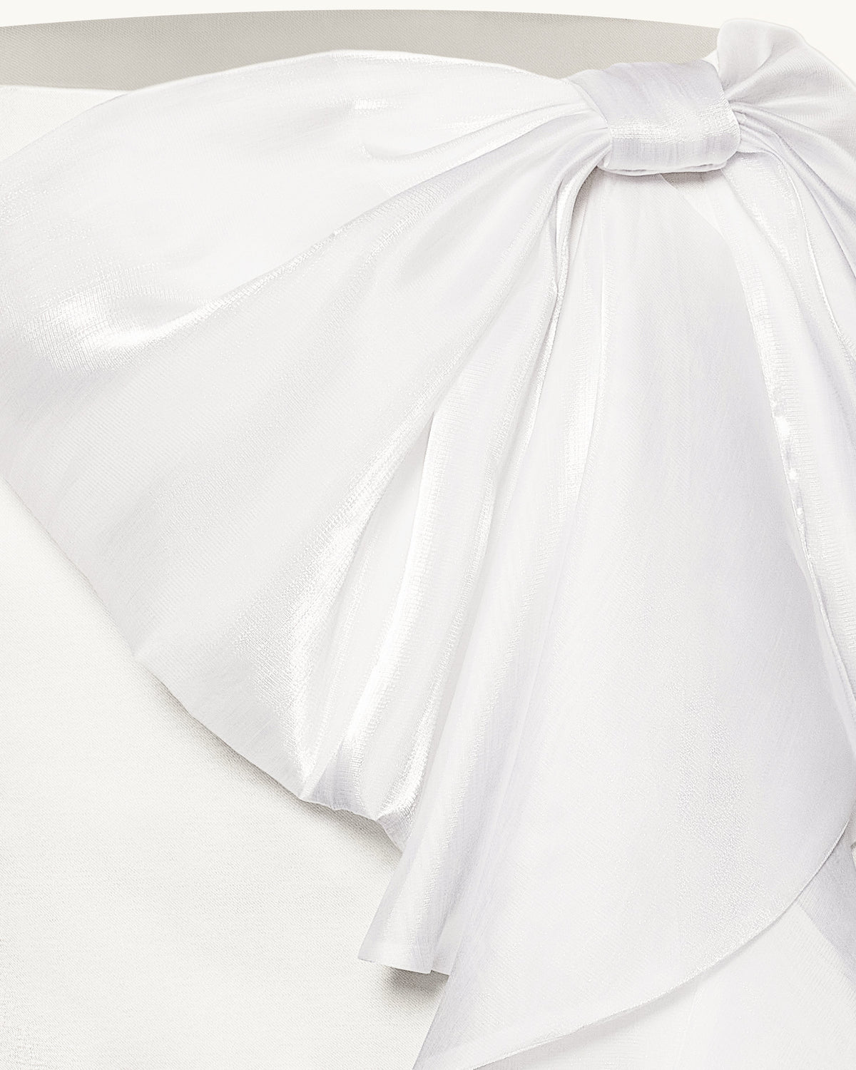 Cascading Bow Mini Skirt - White | JW PEI
