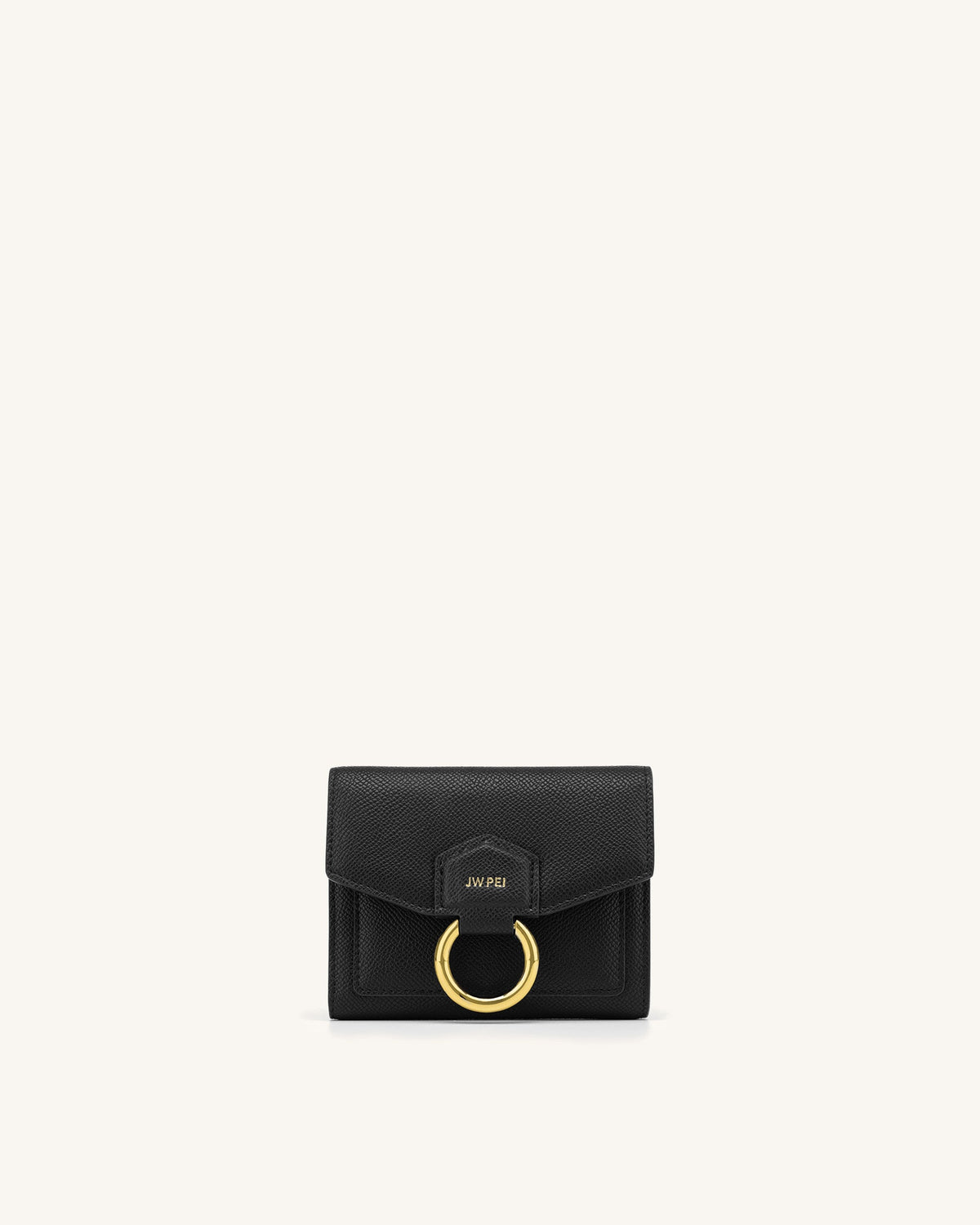 Stella Wallet - Black Grained Vegan Leather | JW PEI